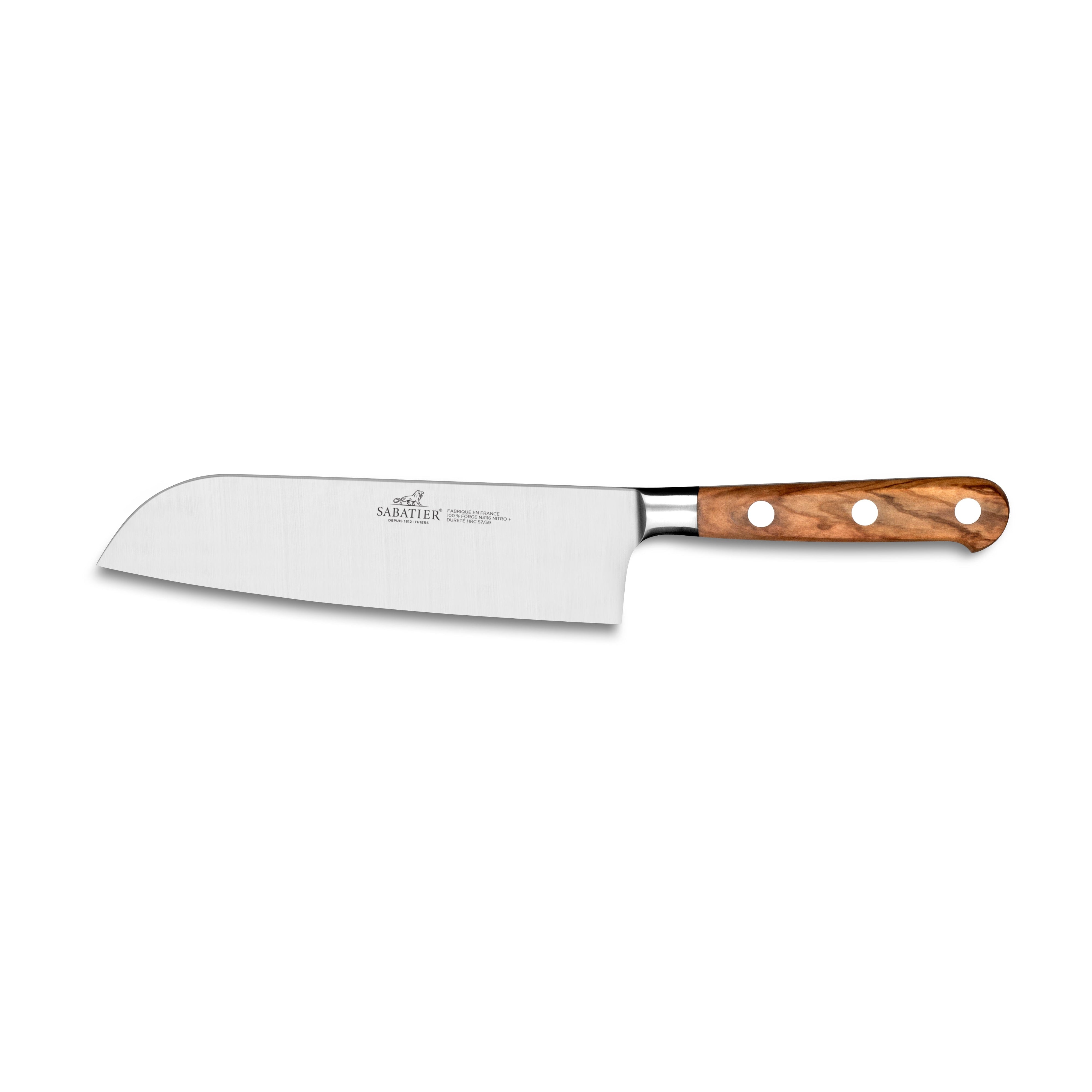 Lion Sabatier 18cm Santoku Knife - Provencao Olivewood by Lion Sabatier