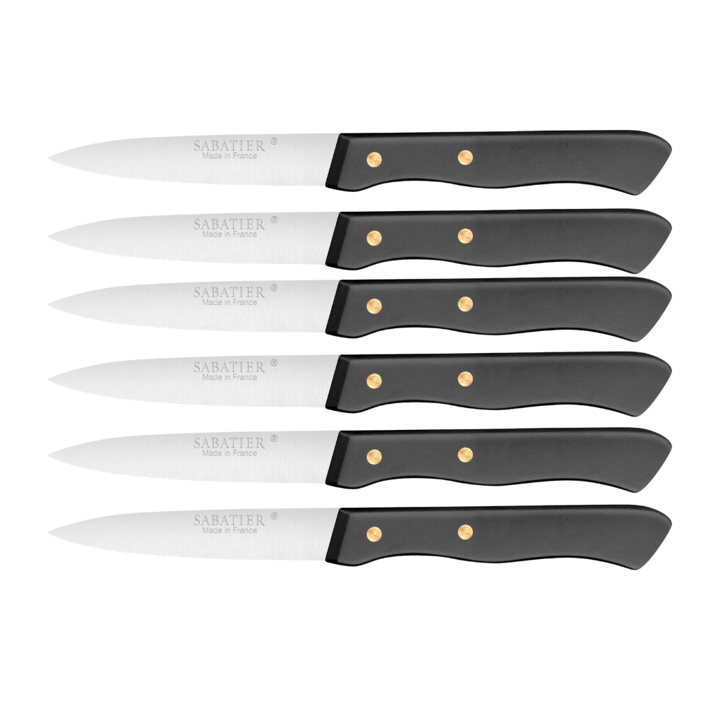 Lion Sabatier 6pc 9cm Paring Knife Set - Serie 197 Black by Lion Sabatier