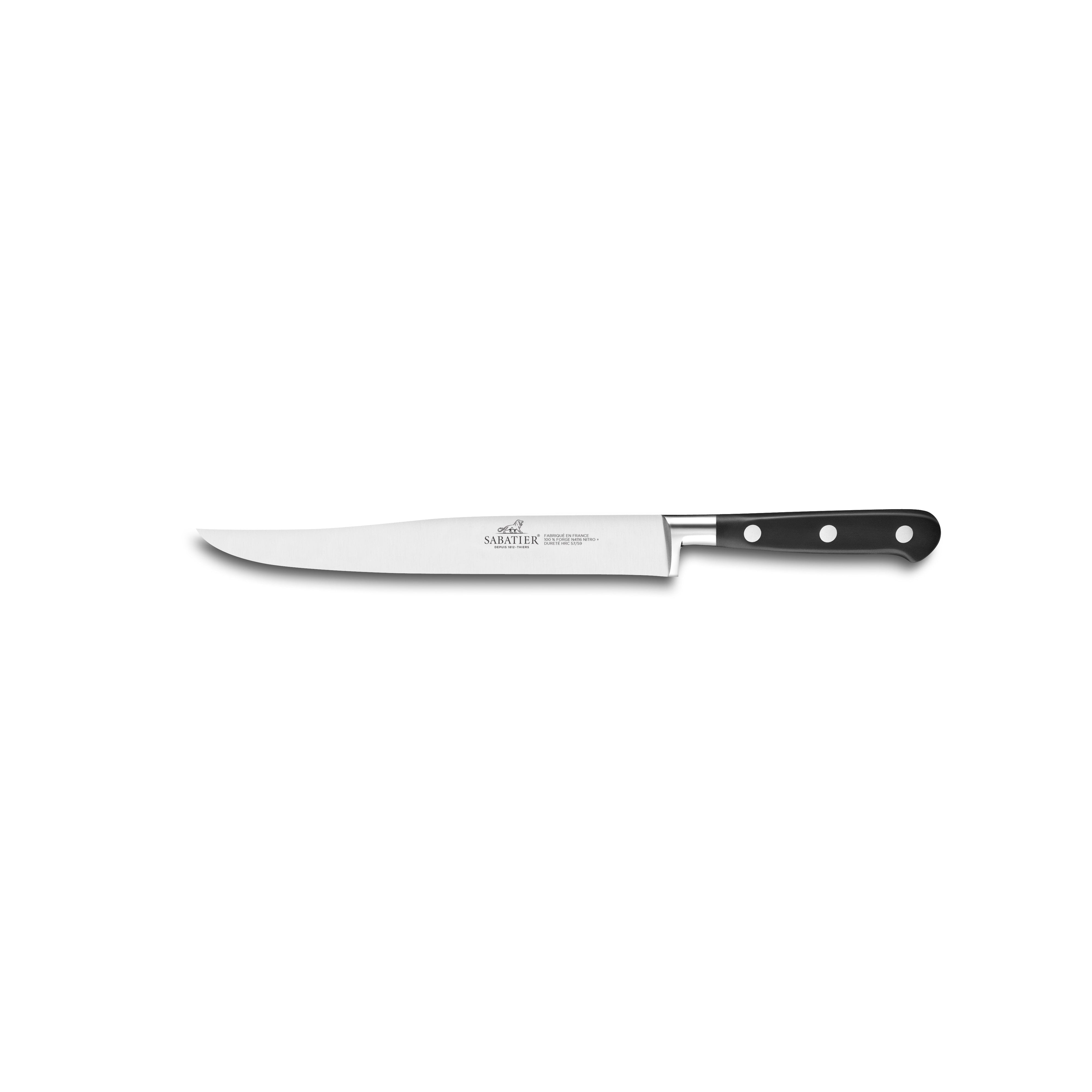 Lion Sabatier Sarlat Black & Walnut Wood Knife Block + 5 Ideal Steel Knives by Lion Sabatier