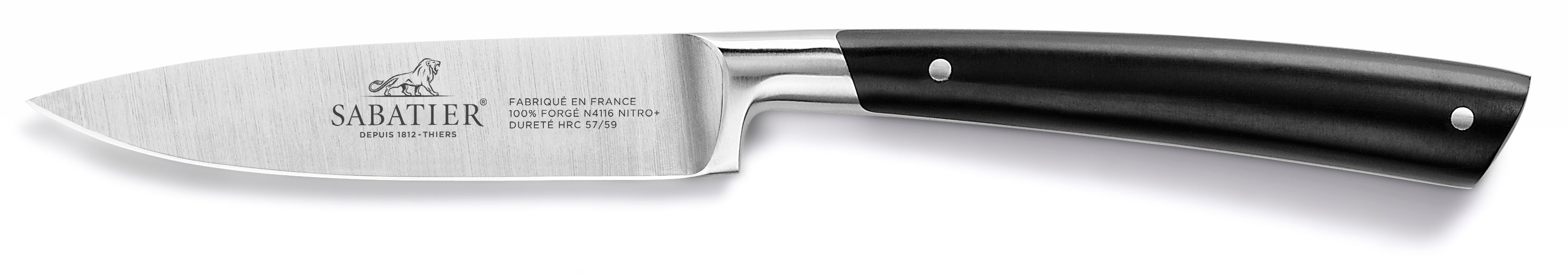 Lion Sabatier 3pc 10cm Paring, 13cm Utility, 20cm Chef Knife Set - Edonist Black by Lion Sabatier