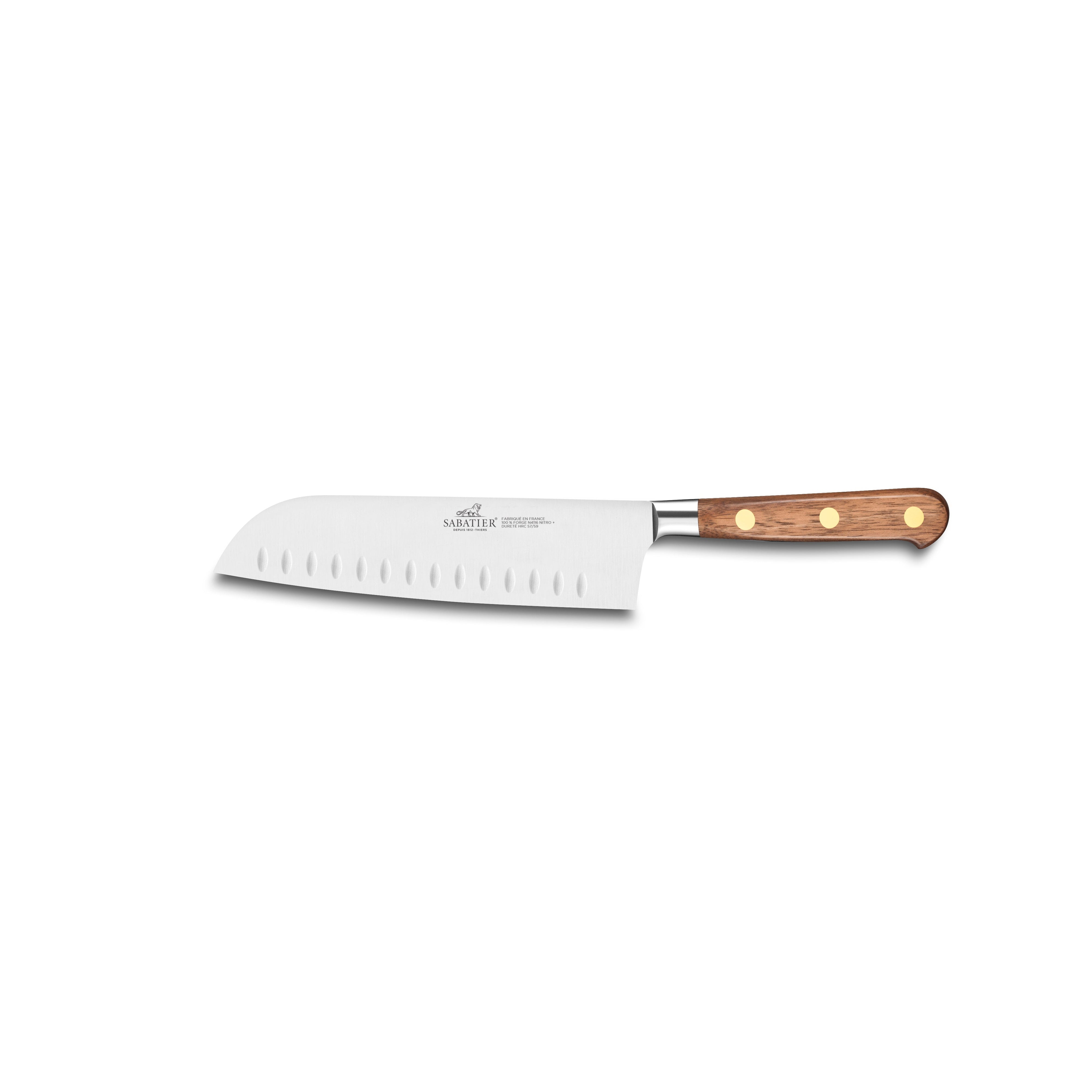 Lion Sabatier Santoku Knife 18cm - Perigord Walnut Wood by Lion Sabatier