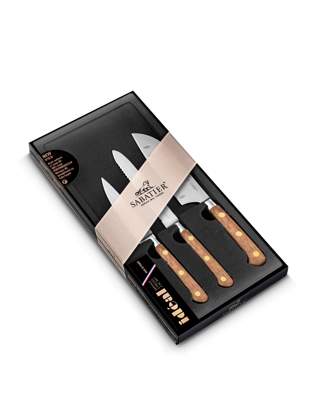 Ideal Perigord 3pc Set - 10cm Paring/ 13cm Utility/ 13cm Mini Santoku